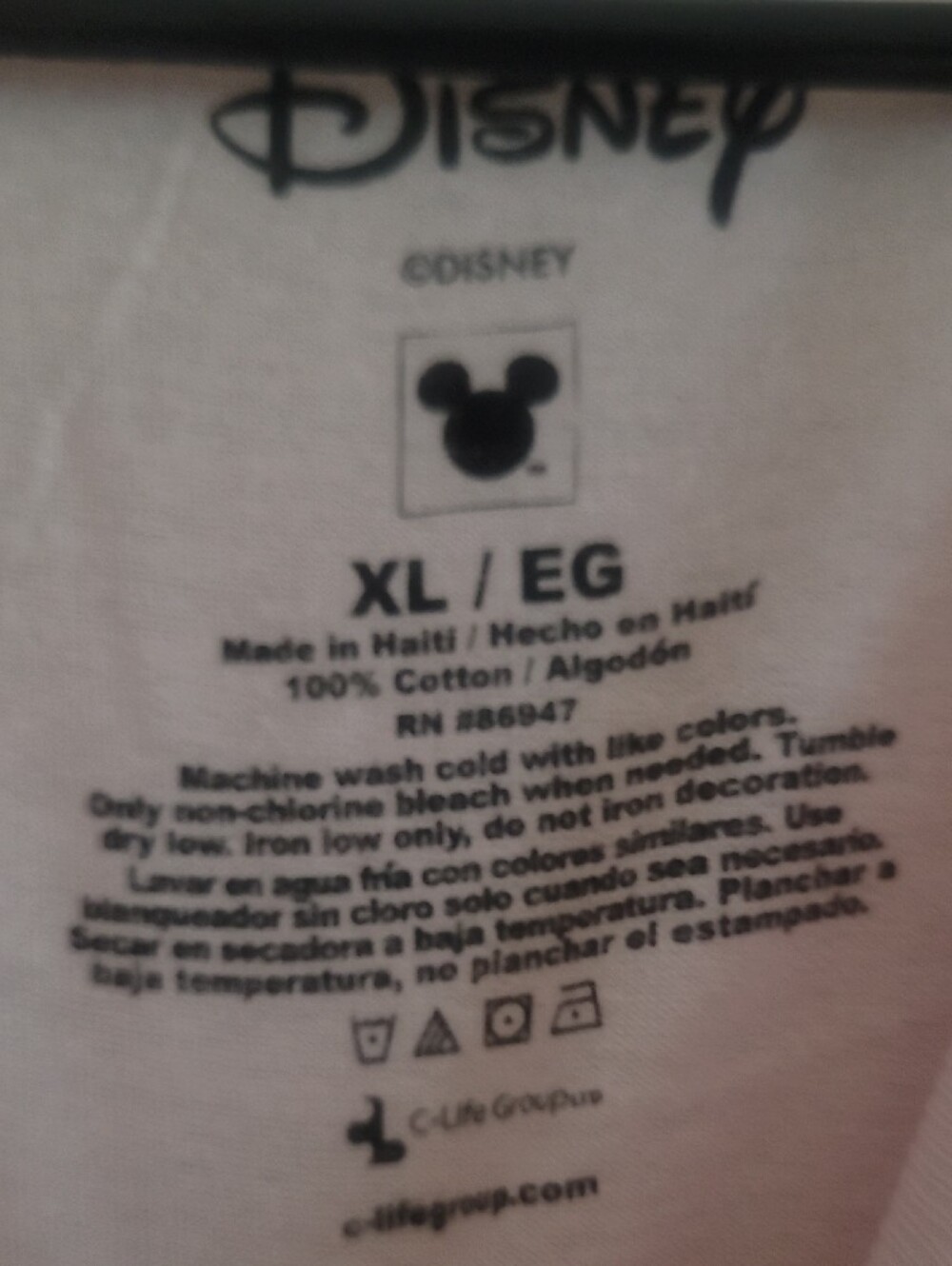 Disney Light Pink Short Sleeve Tee with Black Mickey & Friends Sketch - Picture 3 of 3